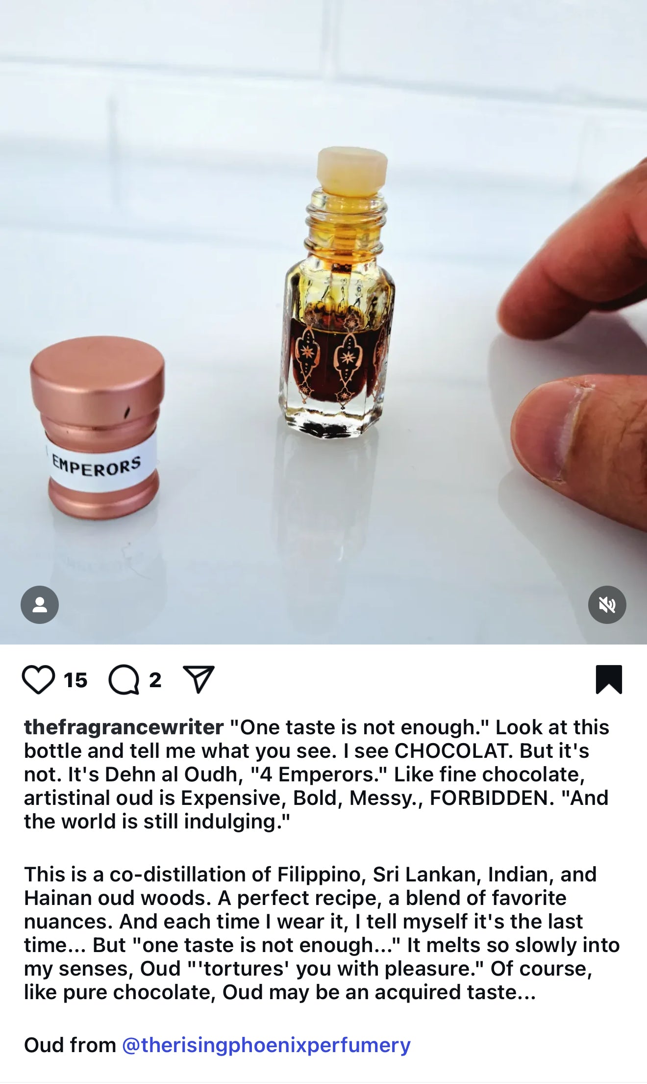 4 Emperors 2022 : Filippino - Sri Lankan - Indian - Hainan Co-Distilled Pure Oud Oil - Dehn al Oudh