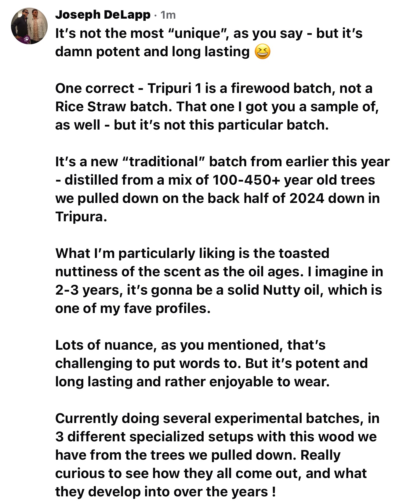 Tripuri 2 - 2025 - Tripura India - Amber and Tobacco Profile - Pure Hindi Oud Oil