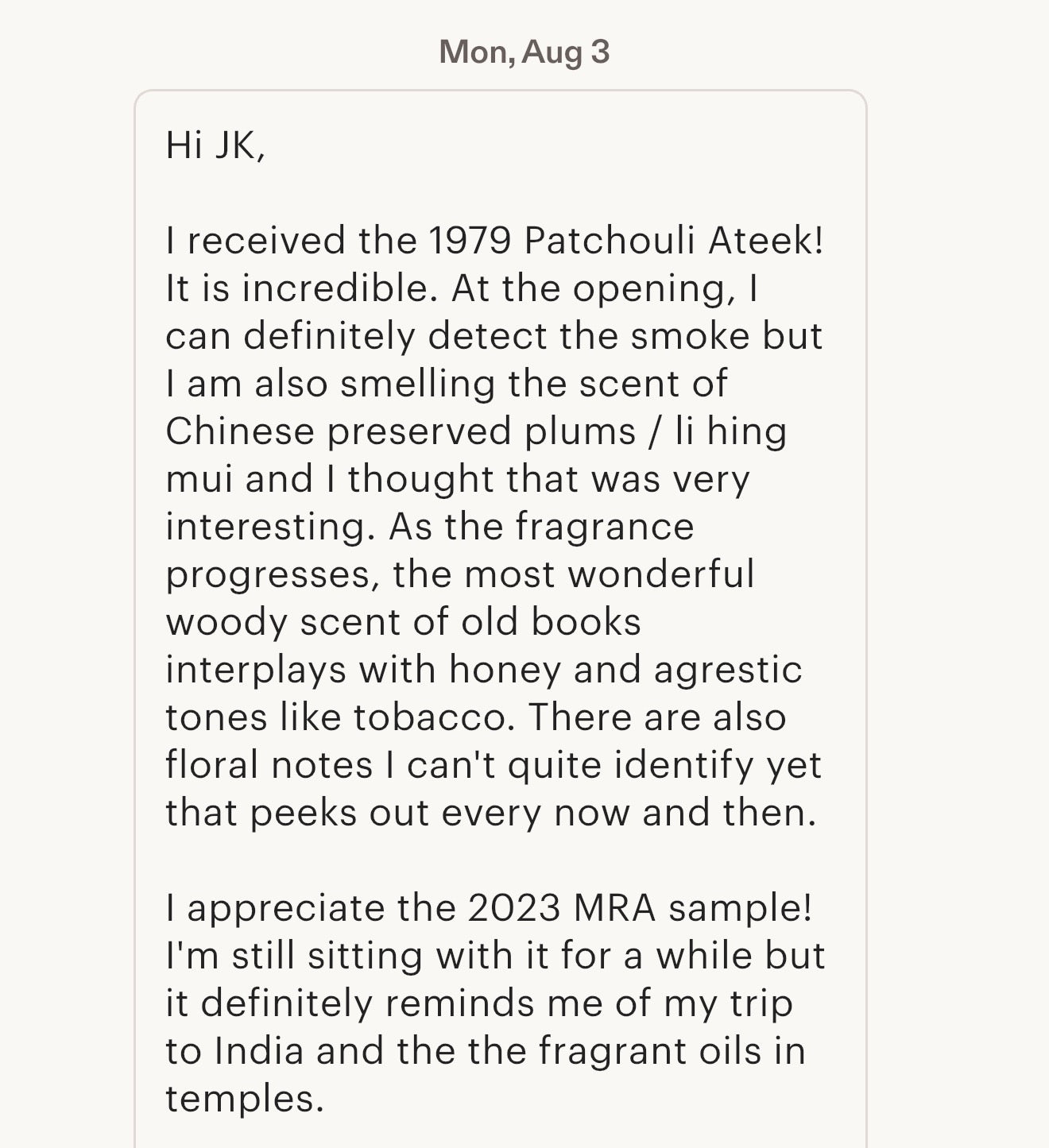 Patchouli Ateek 1979 - Old North Sumatra, Indonesia Royal Grade Pure Essential Oil