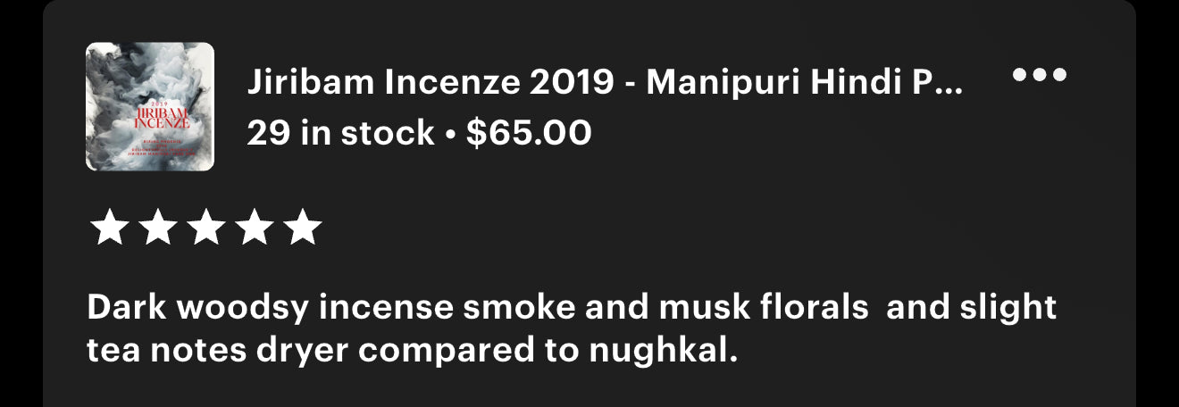 Jiribam Incenze 2019 - Manipuri Hindi Pure Indian Oud Oil - Traditional Deg Series