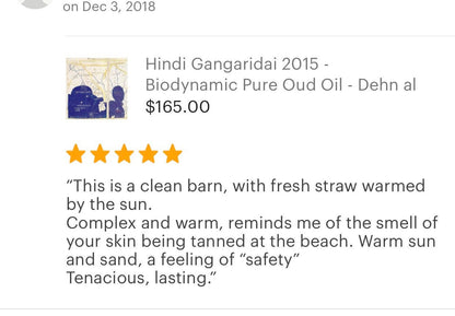Hindi Gangaridai 2021 - Biodynamic Pure Oud Oil - Dehn al Oud - RisingPhoenixPerfumery.com