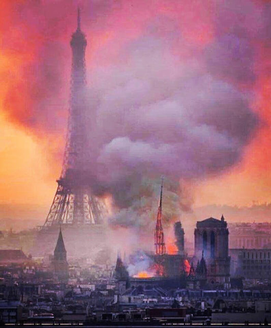 Notre Dame Fumee - An Attar Homage to a Lost Relic 2019 : Notre Dame Burns - RisingPhoenixPerfumery.com