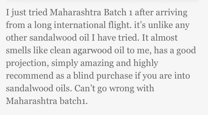 Maharashtra 2019, B2  - RARE Wild Indian Sandalwood Oil - RisingPhoenixPerfumery.com