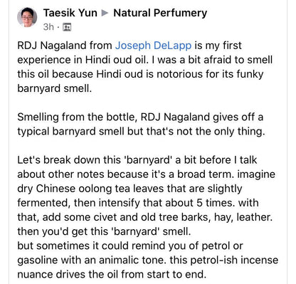 RDJ 2020 Nagaland Oud : Rangapahar, Dimapur, and Jalukie Co-distillation - Pure Wild Hindi Oud Oil - RisingPhoenixPerfumery.com