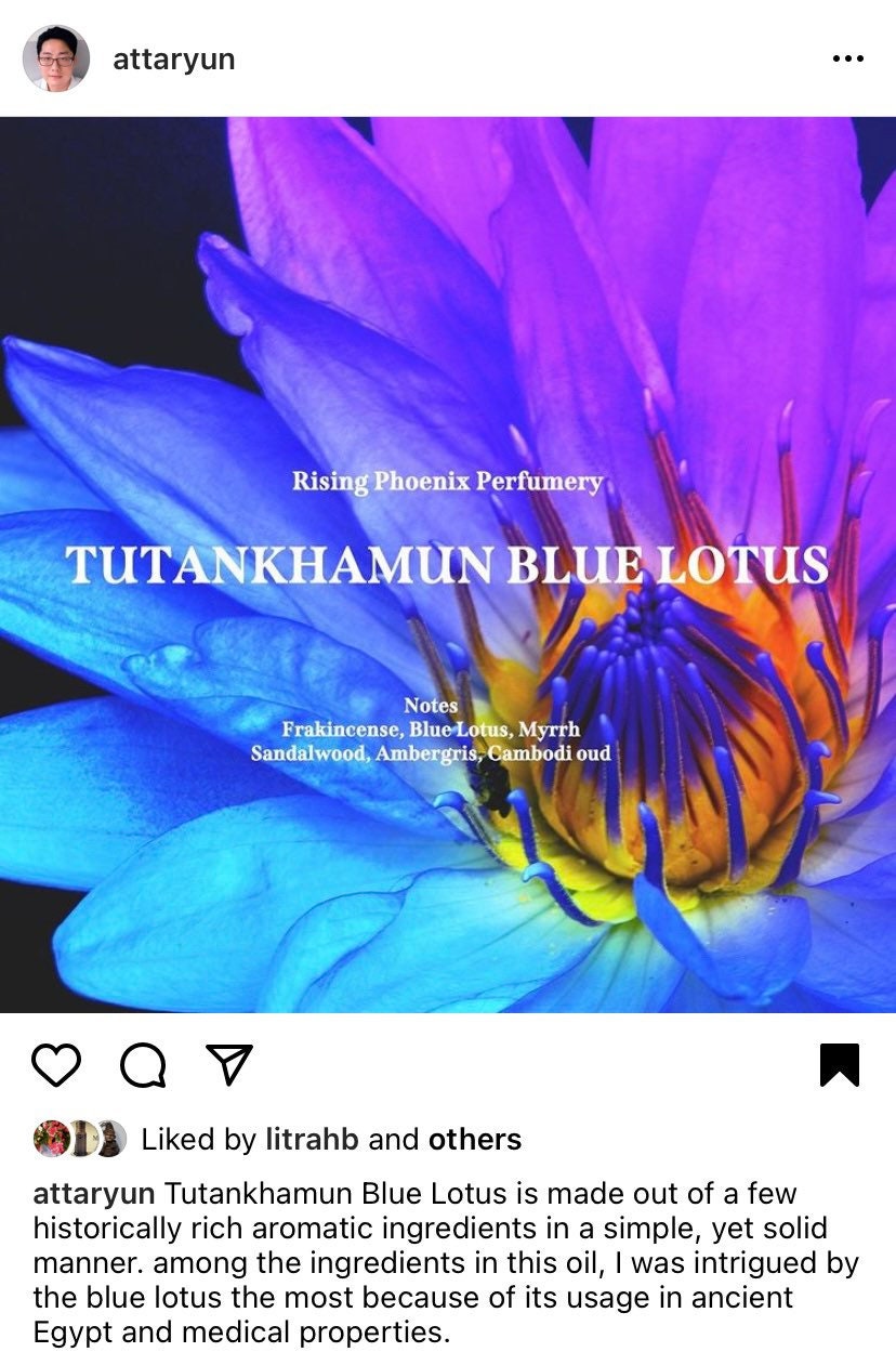 Tutankhamun 4.0 Blue Lotus Attar 2023 **NEW BATCH - RisingPhoenixPerfumery.com