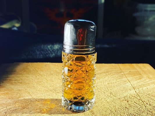 Musk and A-Gris Attar 2018 : Elegantly Encapsulated in a One of a Kind 19th Century Victorian Ground Glass Perfume Bottle. 13.2g of Oil - RisingPhoenixPerfumery.com