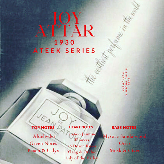 Joy Attar 1930 - by Jean Patou Attar : A Rare Time Capsule - Ateek Series - RisingPhoenixPerfumery.com