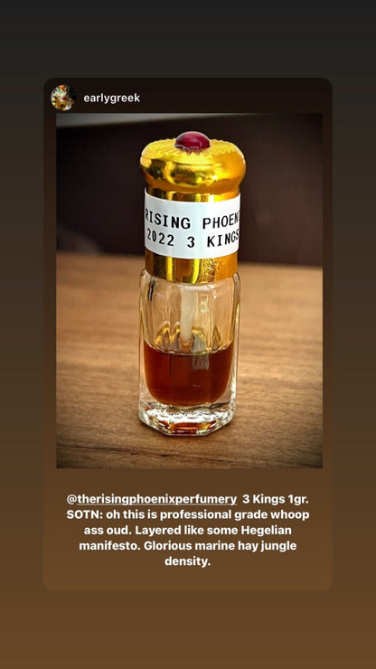 3 Kings 2022 : Filippino - Sri Lankan - Indian Co-Distilled Pure Oud Oil - RisingPhoenixPerfumery.com