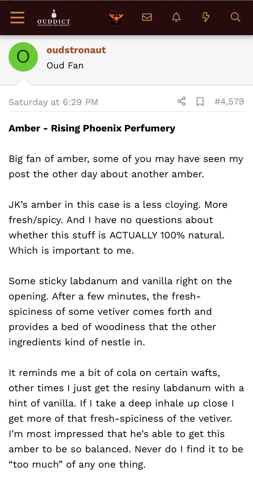 Phoenix Amber Oil 2020 - RisingPhoenixPerfumery.com