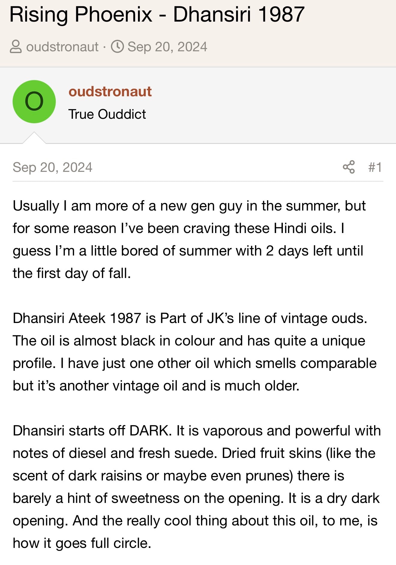Dhansiri Ateek 1987 : Nagaland Hindi Oud Oil - Traditional Wood Fired Indian Dehn al Oudh - Pure Artisan Oud Oil - Rising Phoenix Perfumery