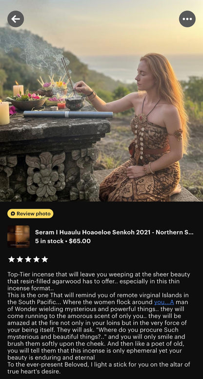 Huaulu Hoaoeloe Seram I Senkoh 2021 - Northern Seram, Central Maluku - Incense Sticks - Indonesian Series