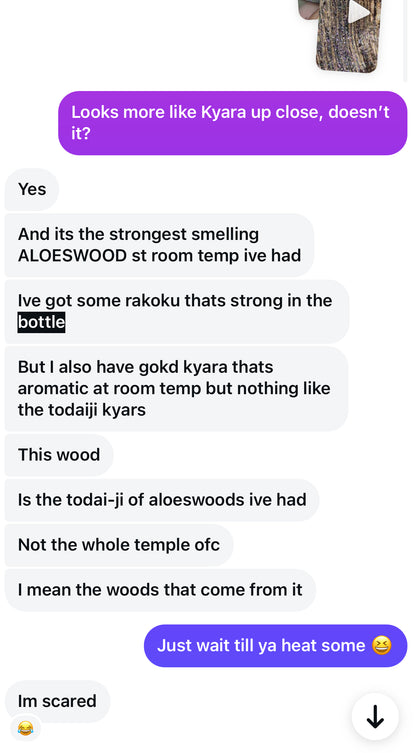 Jade Dew - 181g Meiji Log - Golden Triangle - Ateek Agarwood - Kynam - Kyara - (Korean: 비취이슬, Kanji: 翠露, Japanese: Midori Ro, English: Jade Dew)