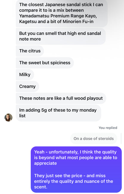 LaoShan Monkoh 2014 - a Pinnacle Mysore Sandalwood Senkoh Incense Sticks