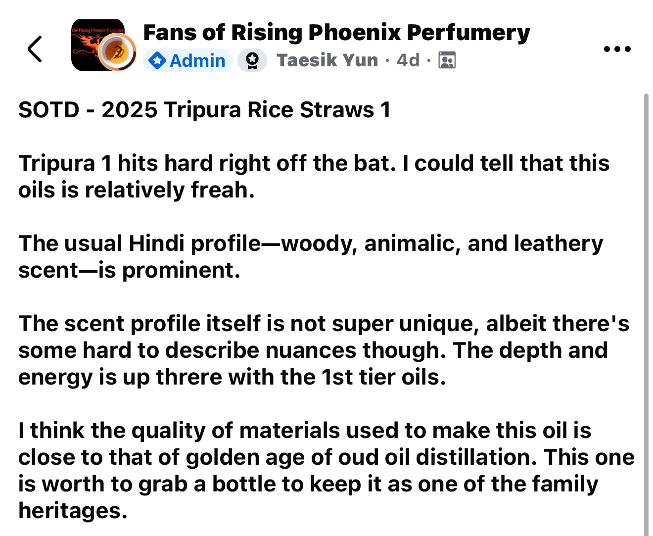 Tripuri I 2025 - Tripura India - Pure Hindi Oud Oil