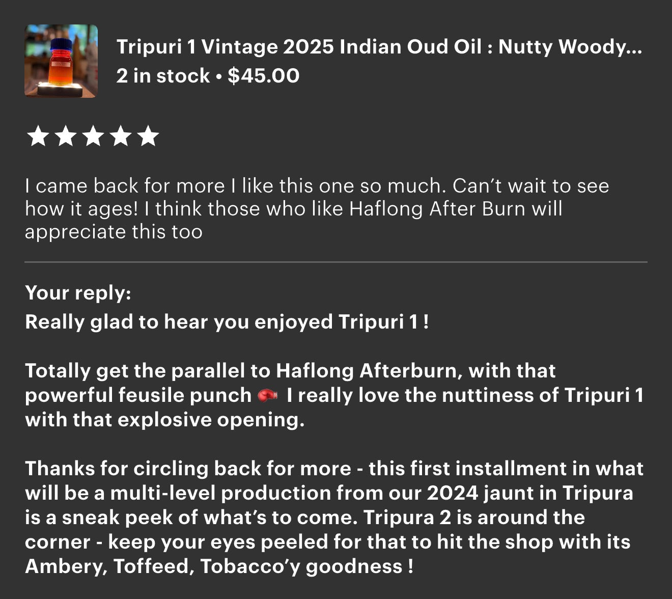 Tripuri I 2025 - Tripura India - Pure Hindi Oud Oil