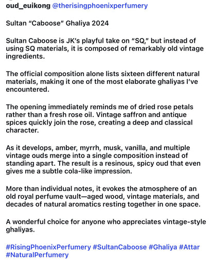 Sultan "Caboose" Attar 2024 - a Delightful Ghaliya