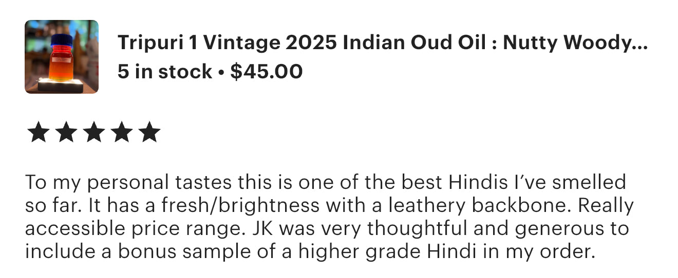 Tripuri I 2025 - Tripura India - Pure Hindi Oud Oil