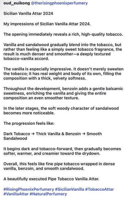 Sicilian Vanilla Attar 2024