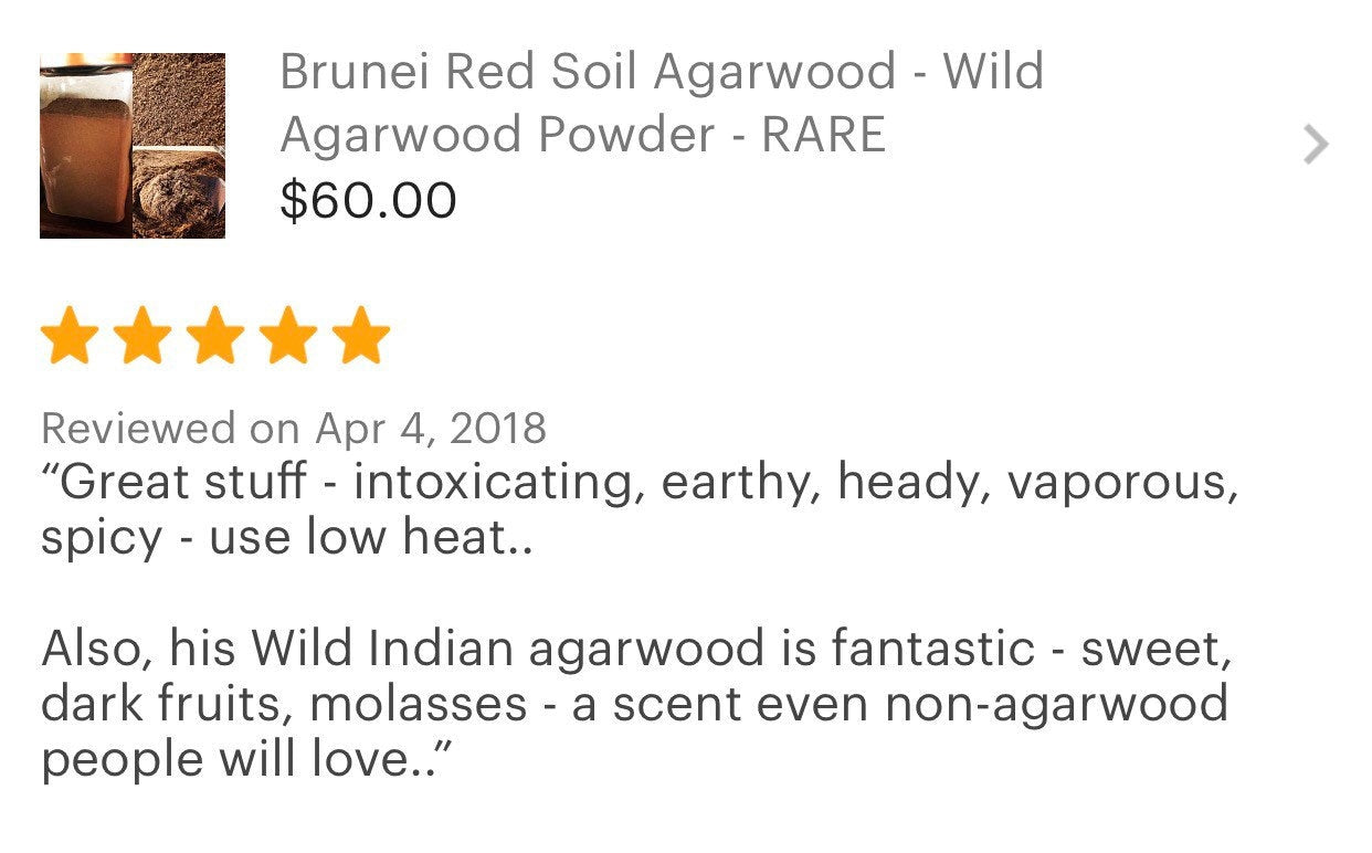 Brunei Red Soil Agarwood - Wild Agarwood Powder - RARE - RisingPhoenixPerfumery.com