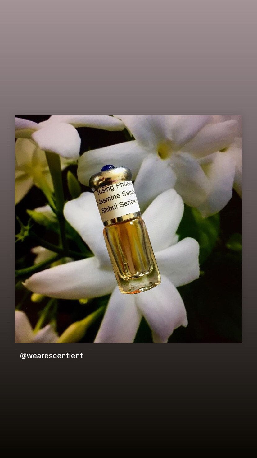 Jasmine Sambac Attar 2020 : Jasmine Sambac (Night Blooming Jasmine), Sandalwood, and Yuzu - Shibui Attars Series - RisingPhoenixPerfumery.com