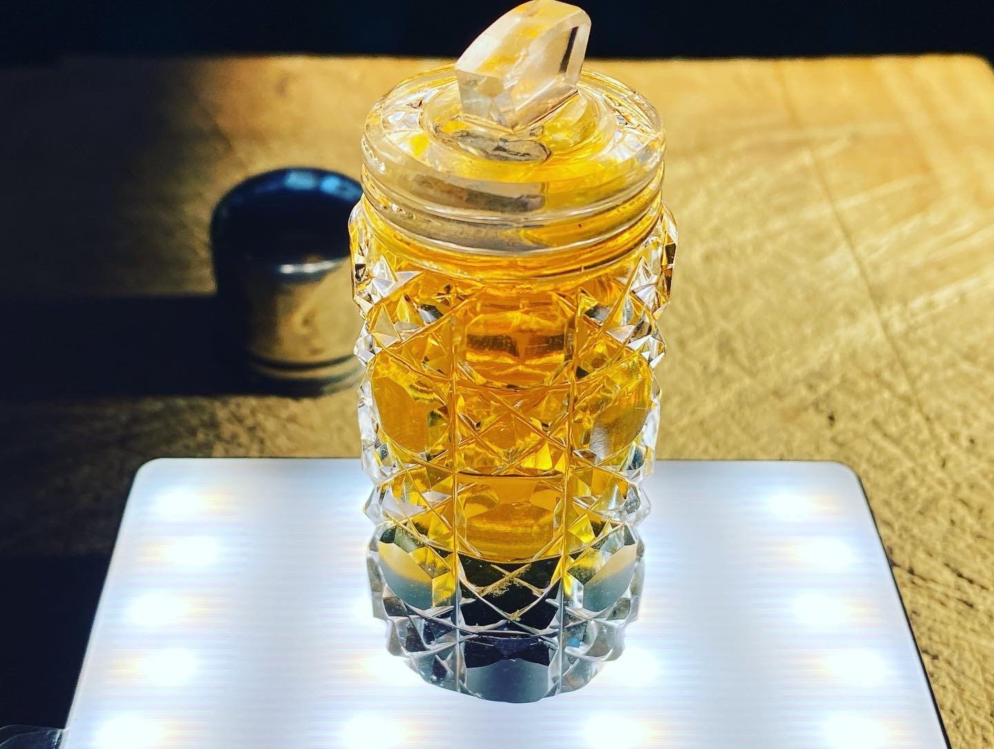 Musk and A-Gris Attar 2018 : Elegantly Encapsulated in a One of a Kind 19th Century Victorian Ground Glass Perfume Bottle. 13.2g of Oil - RisingPhoenixPerfumery.com