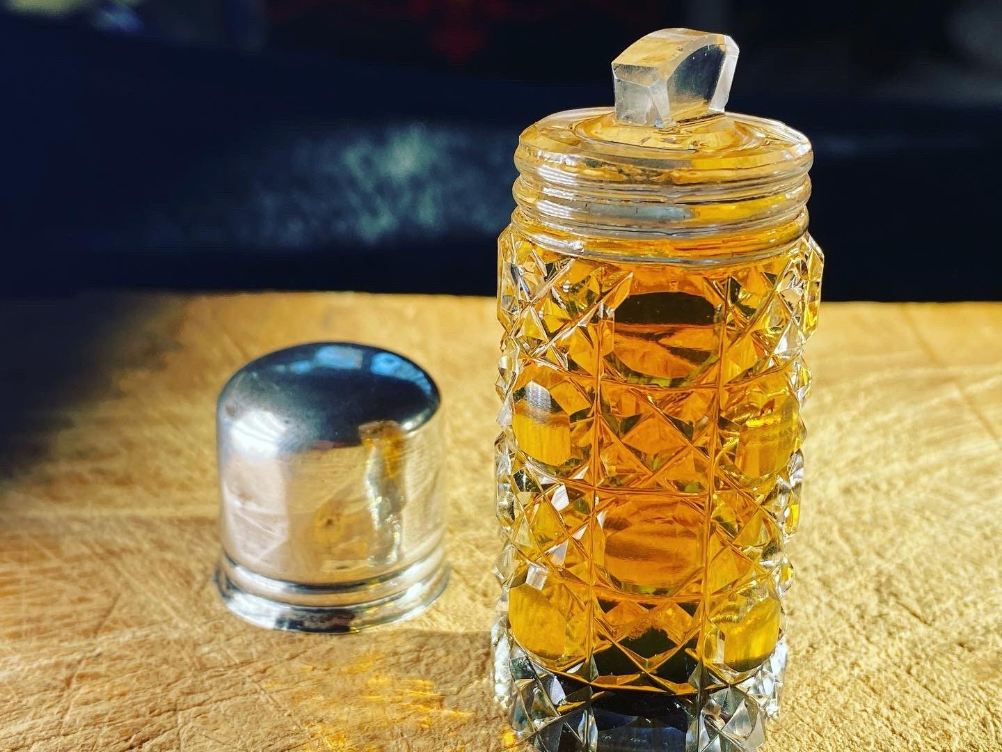 Musk and A-Gris Attar 2018 : Elegantly Encapsulated in a One of a Kind 19th Century Victorian Ground Glass Perfume Bottle. 13.2g of Oil - RisingPhoenixPerfumery.com