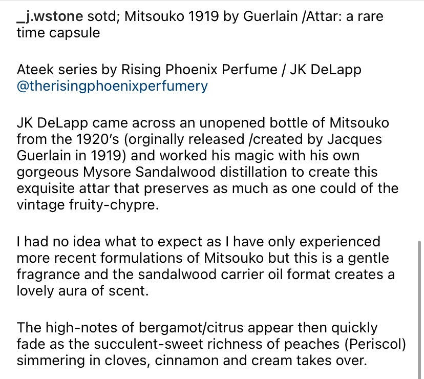 Mitsouko 1919 Attar : A Rare Time Capsule - Ateek Series - RisingPhoenixPerfumery.com