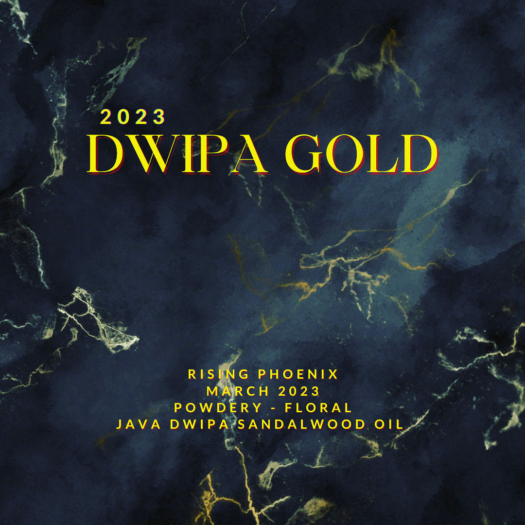 Dwipa Gold 2023 - A Very Floral and Powdery Pure Indonesian Sandalwood Oil - RisingPhoenixPerfumery.com