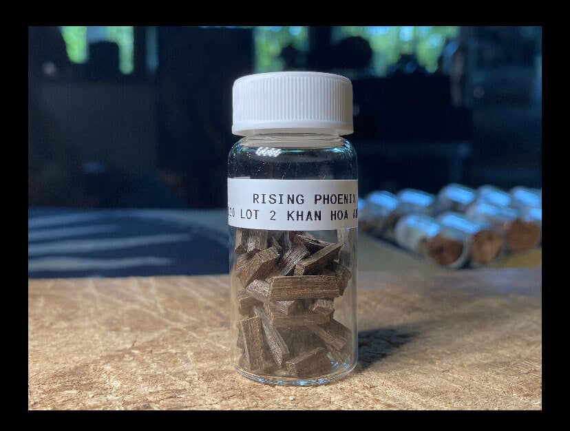 Khanh Hoa Mountains Tree 2 Kakuwari/Slices : Vietnamese Ant King Agarwood - RisingPhoenixPerfumery.com