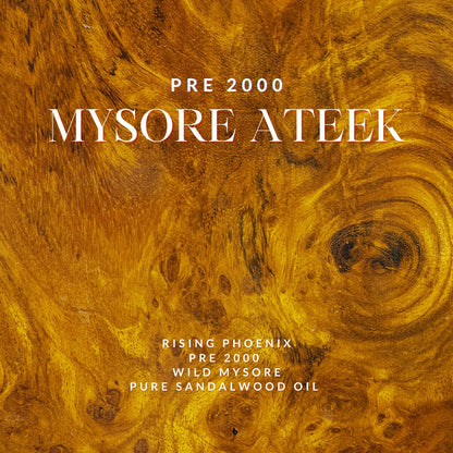 Mysore Ateek Pre-2000 - "Pre 2K" Vintage Indian Ateek Series Sandalwood Oil - Chandan - Rising Phoenix Perfumery - RisingPhoenixPerfumery.com